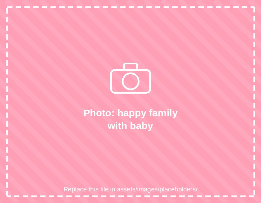 Happy family with baby